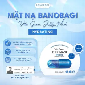 Hộp 10 Mặt Nạ Cấp Ẩm BANOBAGI PREMIUM Vita Genic Jelly Mask Hydrating 30ml x10 - XANH DƯƠNG