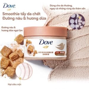 Smoothie Tẩy Da Chết Dove Đường Nâu & Hương Dừa 298g