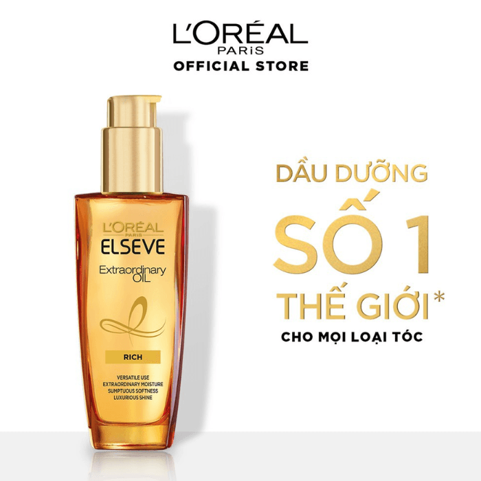Dầu Dưỡng Chiết Xuất Tinh Dầu Hoa Tự Nhiên Loreal Paris Elseve Extraordinary Oil