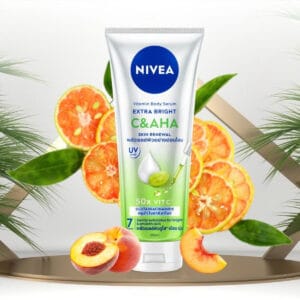 Serum Dưỡng Thể Nivea C & AHA Dưỡng Sáng & Sạch Da Chết 300ml