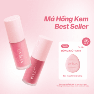 Má hồng kem tự nhiên căng bóng OFÉLIA Lolli Liquid Blush chính hãng