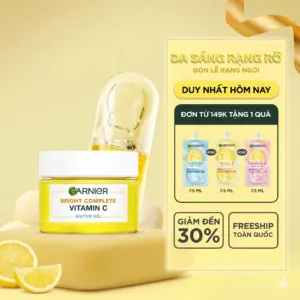 Kem Dưỡng Ẩm Garnier Water Gel Mỏng Nhẹ Cấp Ẩm Tới 48H & Hỗ Trợ Sáng Da 50ml