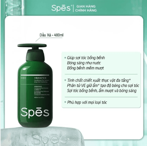 Dầu Xả Spes Volumizing & Hydrating – Làm Phồng, Dưỡng Ẩm Cho Tóc Mềm Mượt