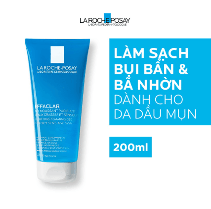 La Roche-Posay Effaclar Purifying Foaming Gel For Oily làm sạch da dành cho da dầu và nhạy cảm 200ml