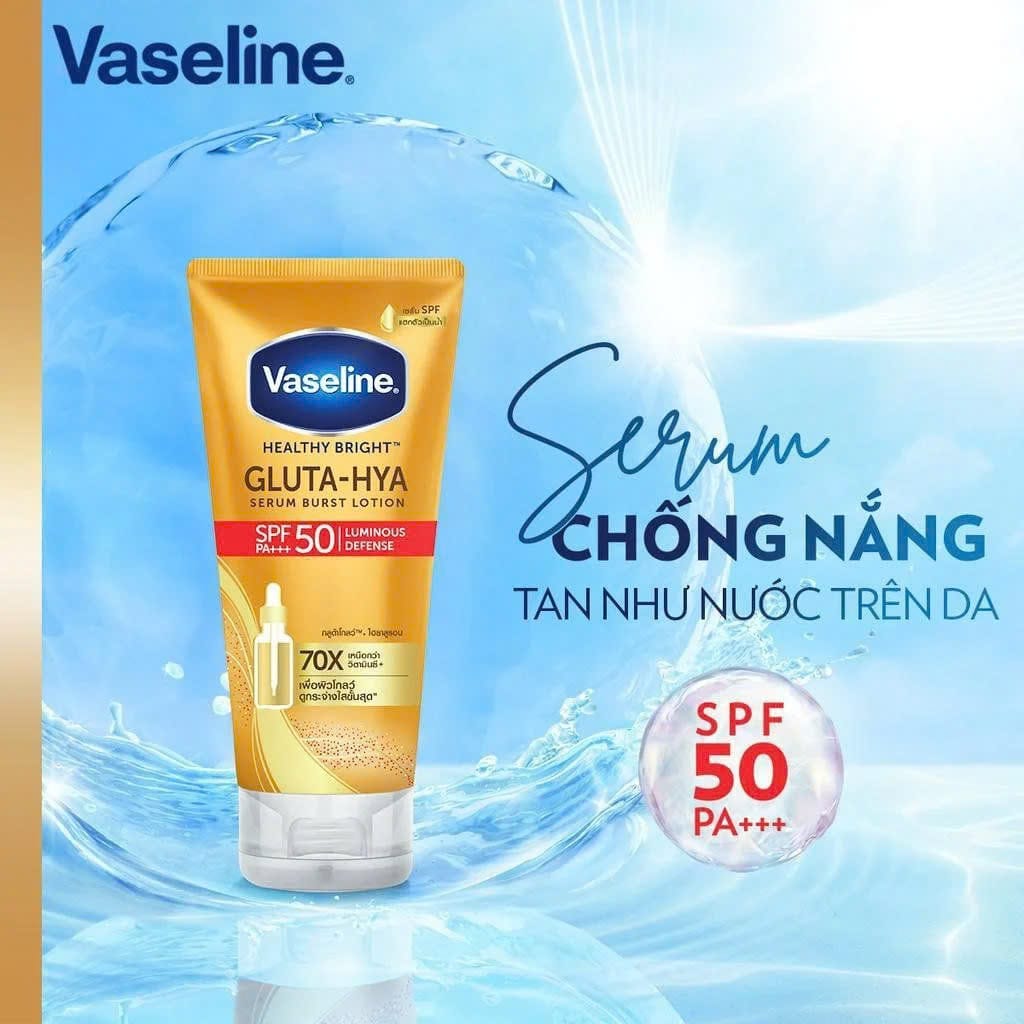 Vaseline Healthy Bright SPF50+ Serum Chống Nắng 5D – Bí Quyết Cho Da Sáng Mịn