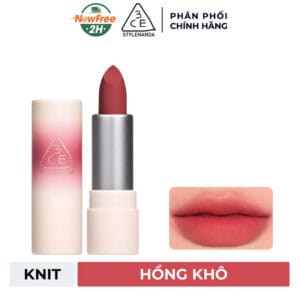 Son Thỏi 3CE Mềm Môi 07 Knit - Hồng Khô 3.5g