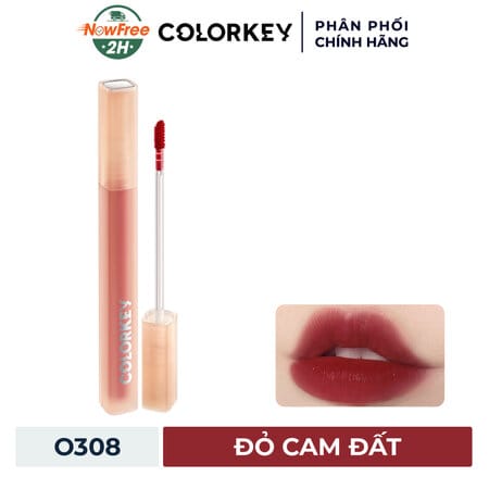 Son Kem Lì Colorkey O308 Đỏ Cam Đất 1.8g
