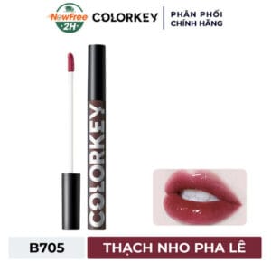 Son Tint Colorkey Gương Bóng B705 Thạch Nho Pha Lê 1.7g
