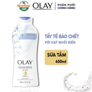Sữa Tắm Olay Tẩy Tế Bào Chết Với Hạt Muối Biển 650ml
