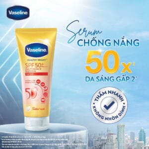 Serum Dưỡng Thể Vaseline Chống Nắng Sáng Da 300ml (Mới) Healthy Bright Daily Protection & Brightening Serum SPF 50+ PA++++