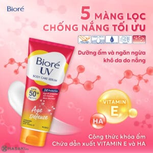 Serum Chống Nắng Dưỡng Thể Bioré Dưỡng Ẩm Vượt Trội 150ml UV Anti-Pollution Body Care Serum Extra Moist SPF 50+/PA+++