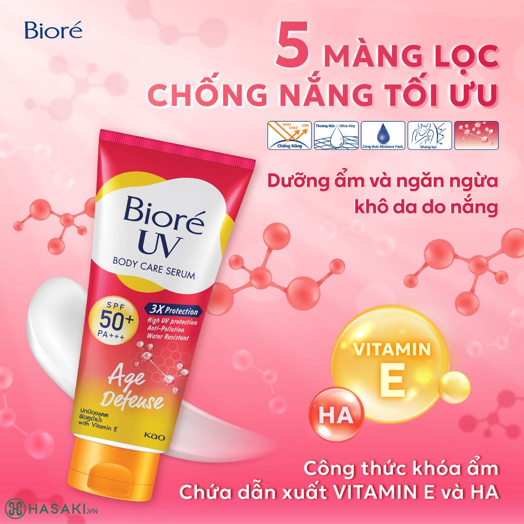 Serum Chống Nắng Dưỡng Thể Bioré Dưỡng Ẩm Vượt Trội 150ml UV Anti-Pollution Body Care Serum Extra Moist SPF 50+/PA+++