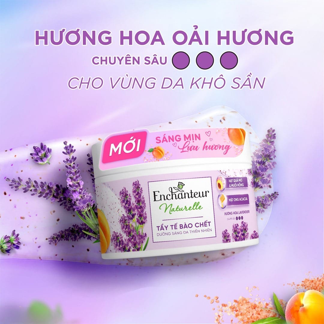 Tẩy Tế Bào Chết Toàn Thân Enchanteur Hương Hoa Lavender 250g