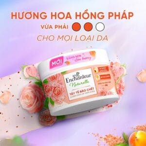 Tẩy Tế Bào Chết Toàn Thân Enchanteur Hương Hoa Hồng Pháp 250g