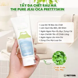 Tẩy Da Chết Rau Má Prettyskin Jeju Cica Hàn Quốc 150ml Dạng Gel Giúp Loại Bỏ Tế Bào Chết Giữ Ẩm Sáng Da