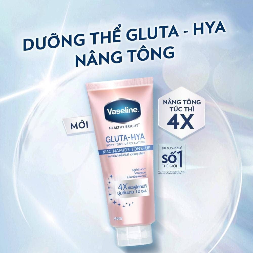 Sữa Dưỡng Thể Vaseline Gluta-Hya Nâng Tông Tức Thì 330ml
