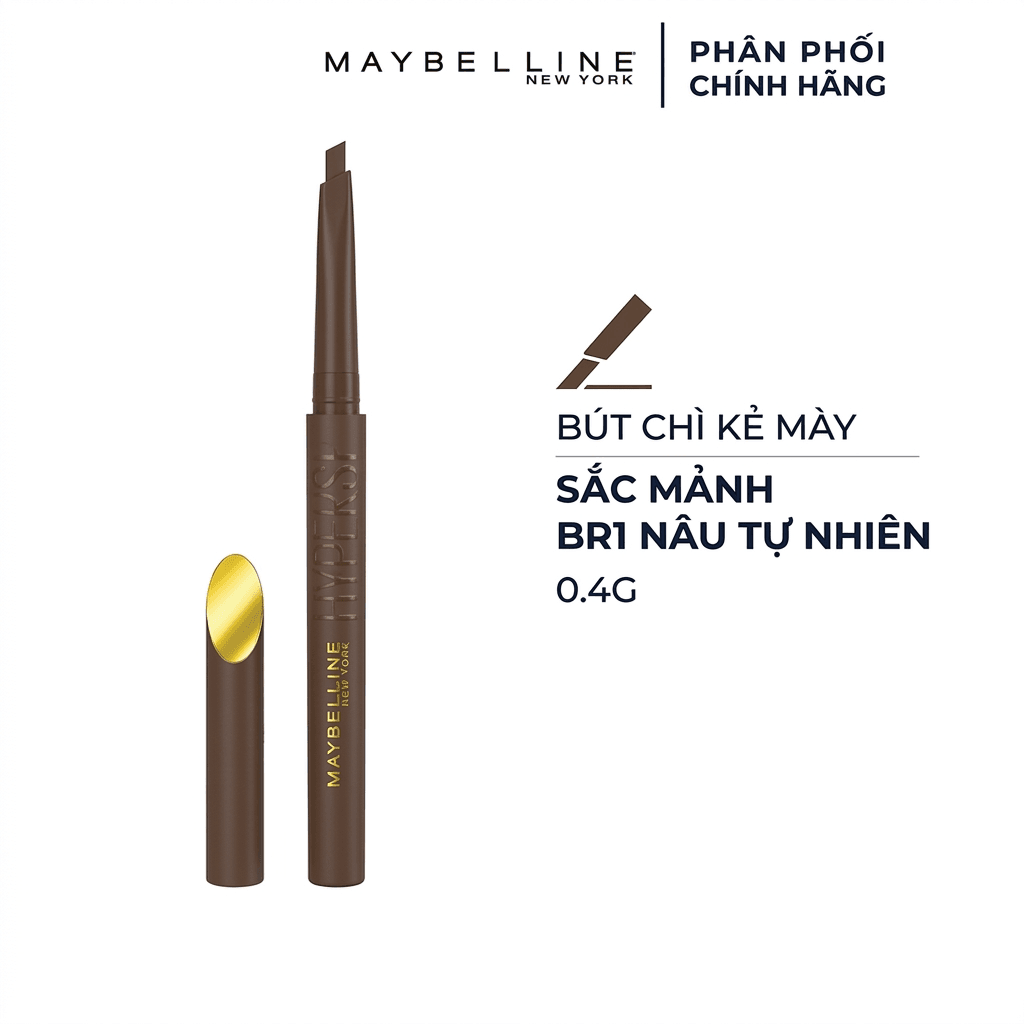 Bút Kẻ Mắt Nước Maybelline Hyper Sharp Màu Nâu 0.4g| Tự Nhiên, Dễ Dùng Hằng Ngày